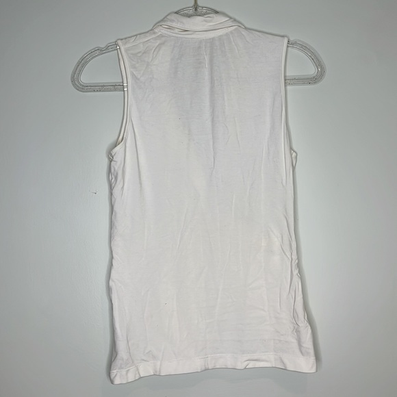 Athleta white collared wrap tank top - Picture 5 of 5